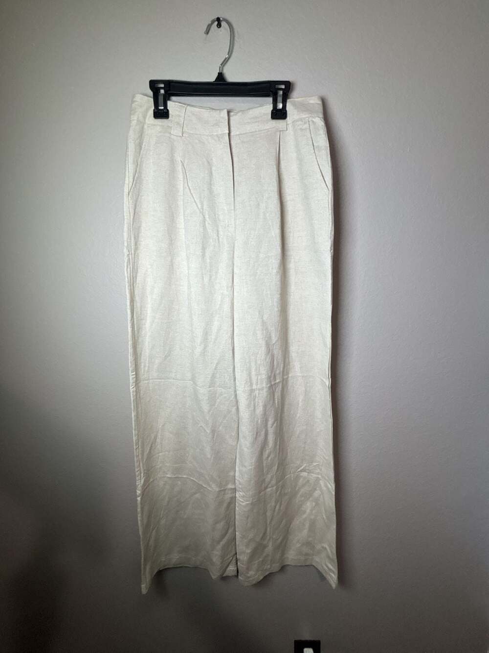 12th Tribe Diana Linen Blend Wide Leg Trousers
